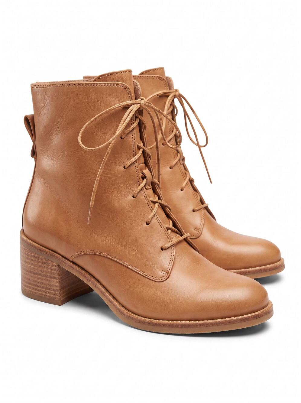 UGG Kesey Leather Lace-Up Ankle Boots | Women US 9.5 / EU 40.5 | Chestnut Brown